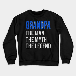 Grand Father European Union Grandpa The Man The Myth The Legend - Gift for European Union Dad With Roots From  European Union Crewneck Sweatshirt